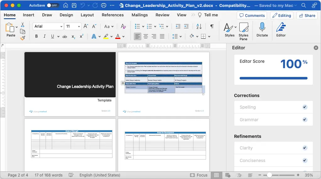 Change Leadership Activity Plan