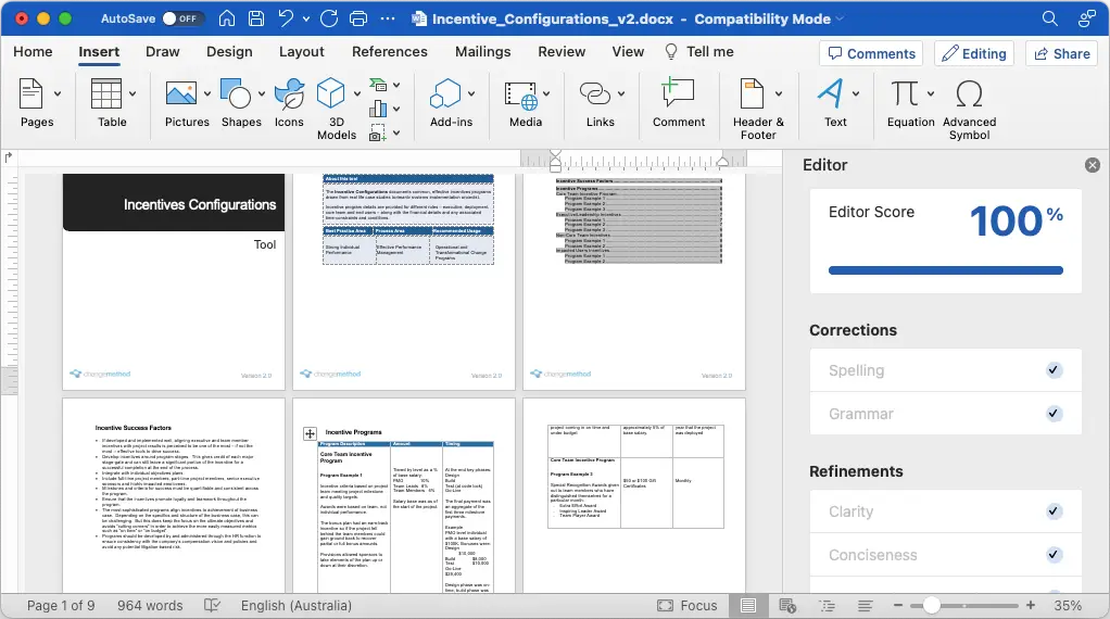 Incentive Configurations
