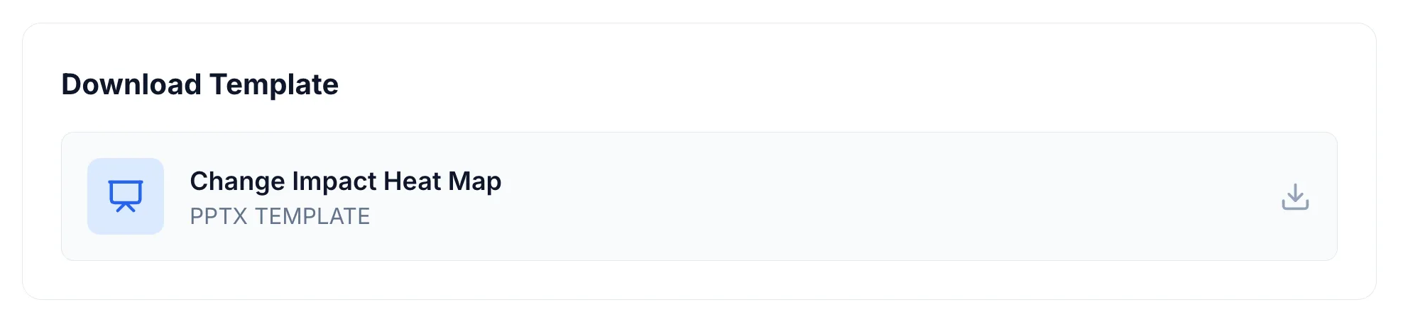 Download template feature